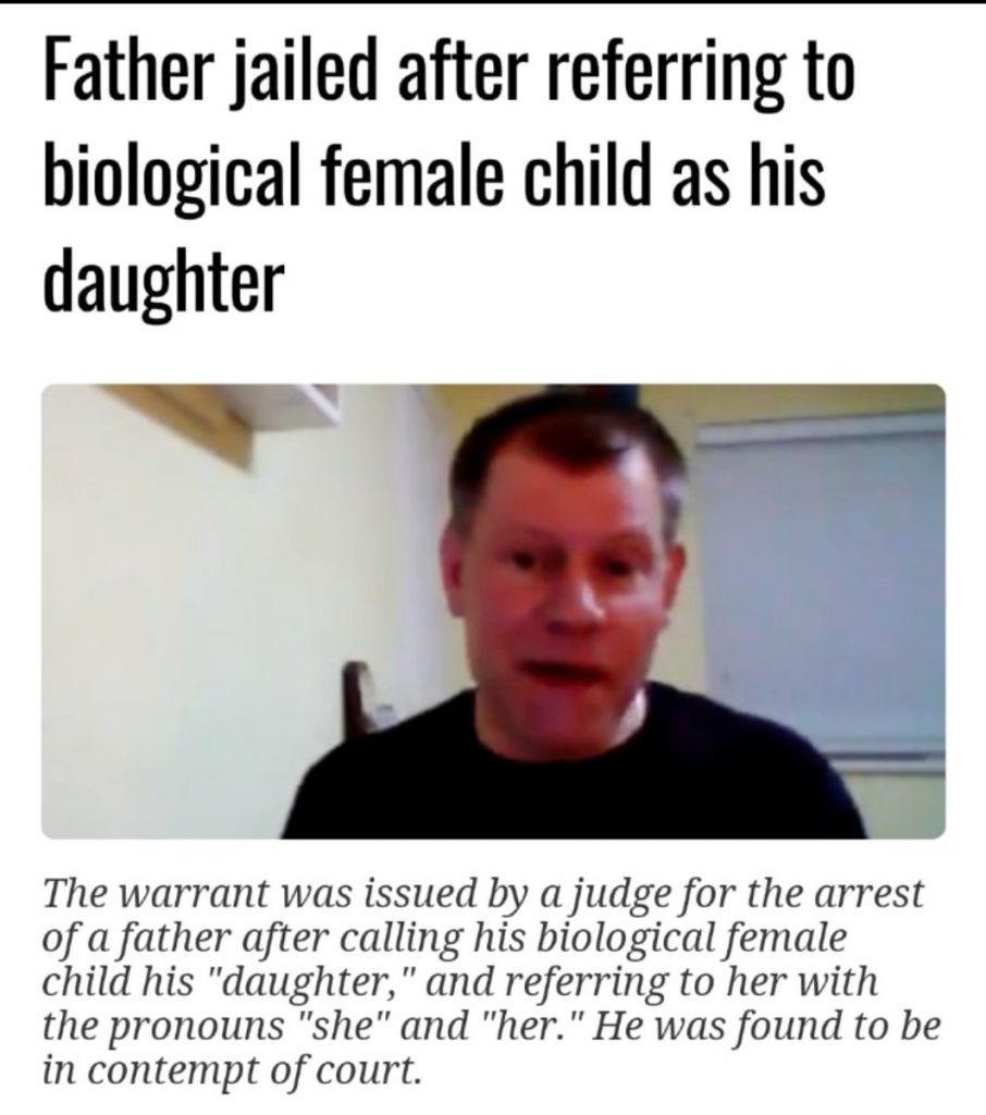 Father Jailed For Standing Up Against Transgender 